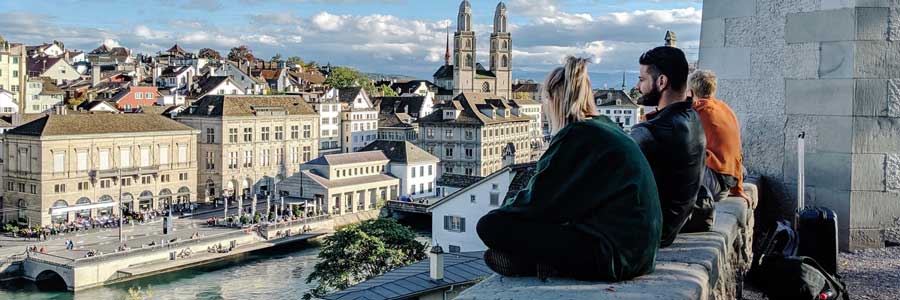 Ausblick vom Lindenhof in Zürich